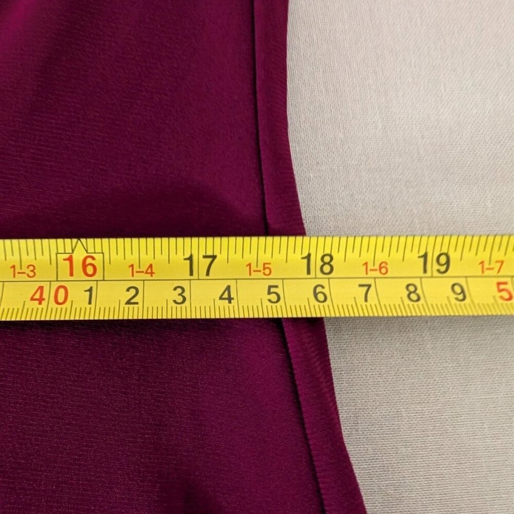 Evening Gown Magenta Berry Sweetheart Neckline Cold Shoulder Embellished Size 16 - Picture 10 of 14